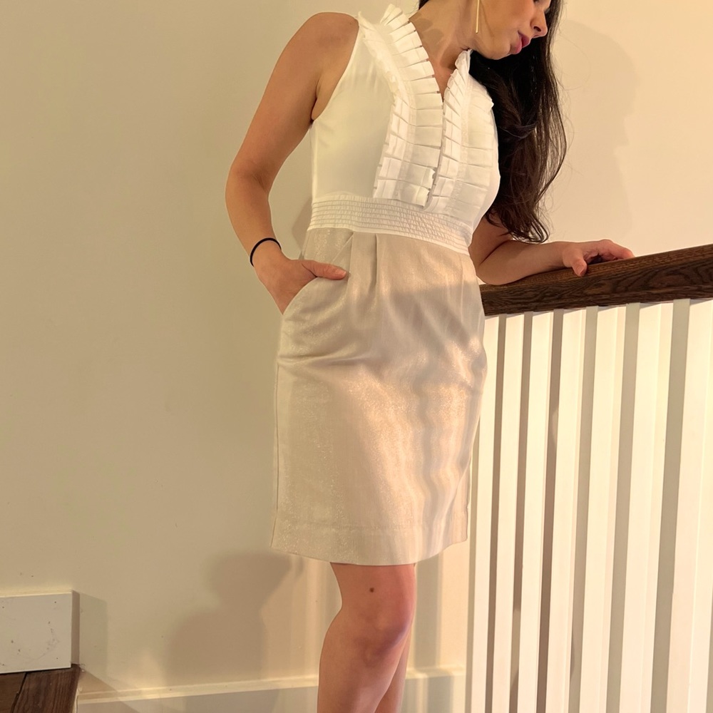 Loft White and Cream Dress